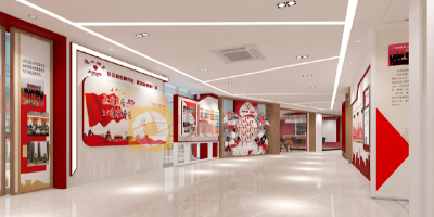 紅色主題展廳平面設(shè)計(jì)方案，讓展廳空間銜接更流暢